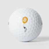 Bitcoin Astronaut naar de maan - Btc Crypto Golfballen (Voorkant)