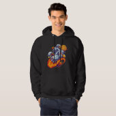 Bitcoin Astronaut naar de maan - BTC Crypto Hoodie (Voorkant volledig)