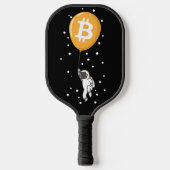 Bitcoin Astronaut naar de maan - Btc Crypto Pickleball Paddle (Voorkant)