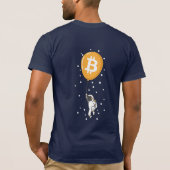 Bitcoin Astronaut naar de maan - Btc Crypto T-shirt (Achterkant)