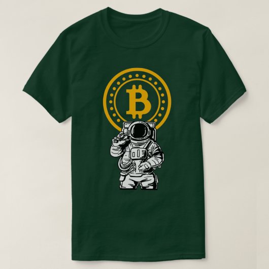 Bitcoin Astronaut Space Astronaut Hodling Moon T-shirt (Design voorkant)