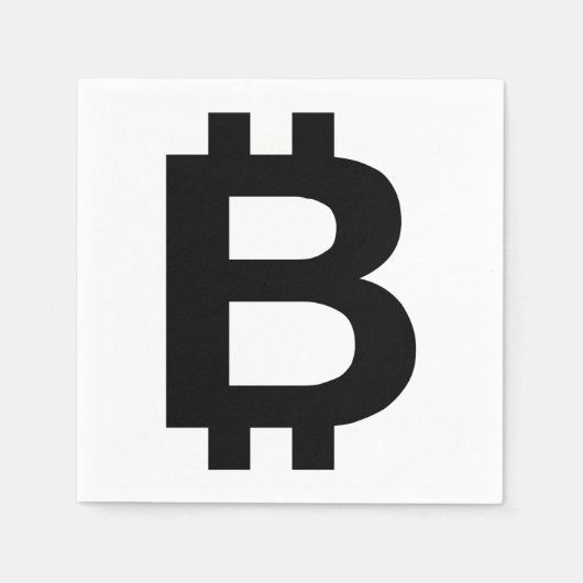 Bitcoin B Bold 3-laags servetten (Voorkant)