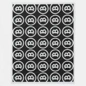 Bitcoin B Dollar Teken Crypto Fleece Deken (Voorkant)