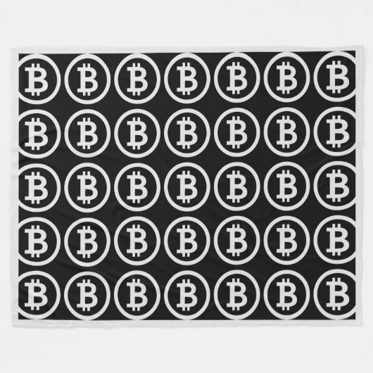 Bitcoin B Dollar Teken Crypto Fleece Deken (Voorkant (Horizontaal))