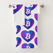 Bitcoin B in het hart Bad Handdoek (Insitu)