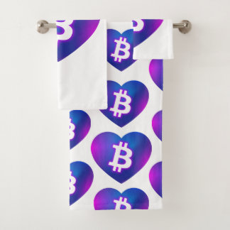 Bitcoin B in het hart Bad Handdoek