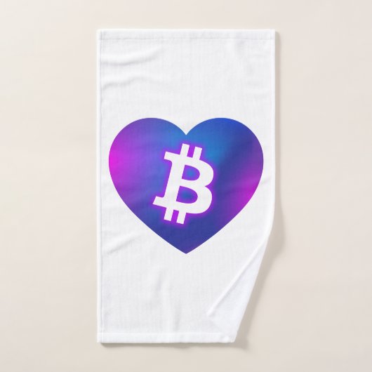 Bitcoin B in het hart Bad Handdoek (Handdoek)