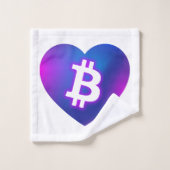Bitcoin B in het hart Bad Handdoek (Wasdoekje)