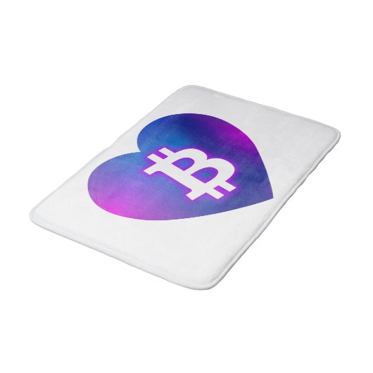 Bitcoin B in het hart Badmat (Gekanteld)
