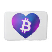 Bitcoin B in het hart Badmat (Voorkant)