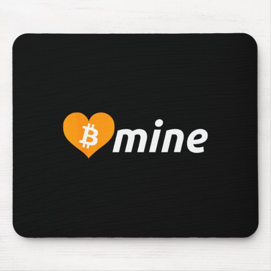 Bitcoin B Mijnafval Cryptovaluta Valentijnsdag Btc Muismat (Voorkant)