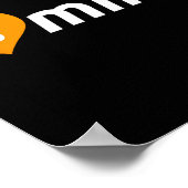 Bitcoin B Mijnafval Cryptovaluta Valentijnsdag Btc Poster (Hoek)