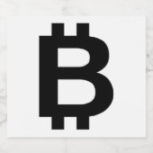 Bitcoin B Vet Mousserende Wijn Label Sparkling Wijnetiket (Enkel label)