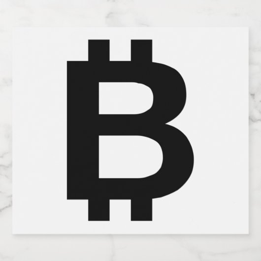 Bitcoin B Vet Mousserende Wijn Label Sparkling Wijnetiket (Enkel label)