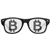 Bitcoin B Vet Party Retro Zonnebril (Voorkant)