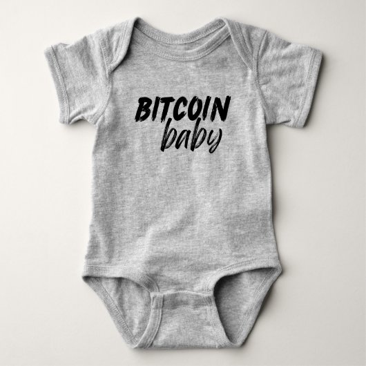 Bitcoin BABY Crypto Street-Style Gift Bitcoin Romper (Voorkant)