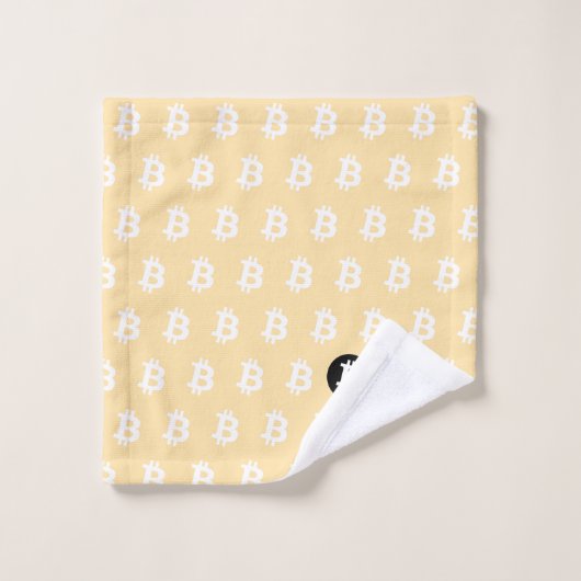 Bitcoin Beige Bad Handdoek (Wasdoekje)