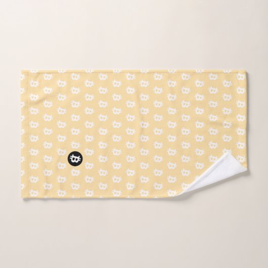 Bitcoin Beige Bad Handdoek (Handdoek)