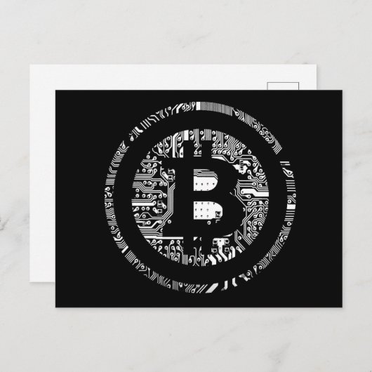 Bitcoin Black Briefkaart (Voorkant / Achterkant)