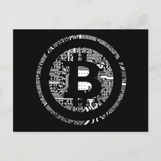Bitcoin Black Briefkaart (Voorkant)