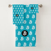 Bitcoin Blauw Bad Handdoek (Insitu)