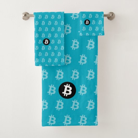 Bitcoin Blauw (Stijl 2) Bad Handdoek (Insitu)