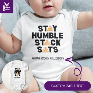 Bitcoin BLIJF NEDERIG MUNTEN OPSTAPELEN Crypto Romper