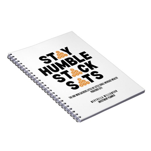 Bitcoin BLIJF NEDERIG STACK SATS Christelijke Cryp Notitieboek (Rechterzijde)