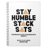 Bitcoin BLIJF NEDERIG STACK SATS Christelijke Cryp Notitieboek (Voorkant)