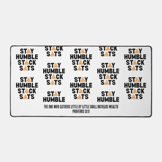 Bitcoin BLIJF NEDERIG STACK SATS Crypto Bureaumat (Voorkant)