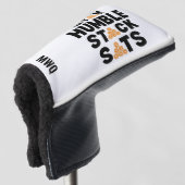 Bitcoin BLIJF NEDERIG STACK SATS Crypto Golfheadcover (3/4 voorkant)