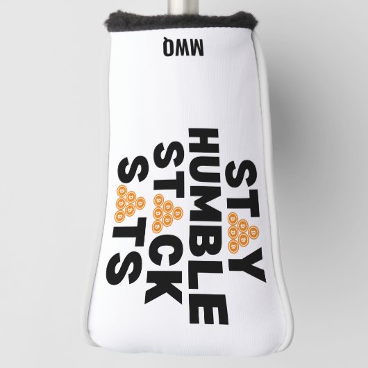 Bitcoin BLIJF NEDERIG STACK SATS Crypto Golfheadcover (Draai 90)