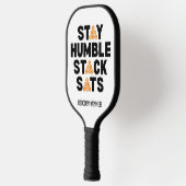 Bitcoin BLIJF NEDERIG STACK SATS Crypto Pickleball Paddle (Links)