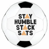 Bitcoin BLIJF NEDERIG STACK SATS Crypto Voetbal (Voorkant)