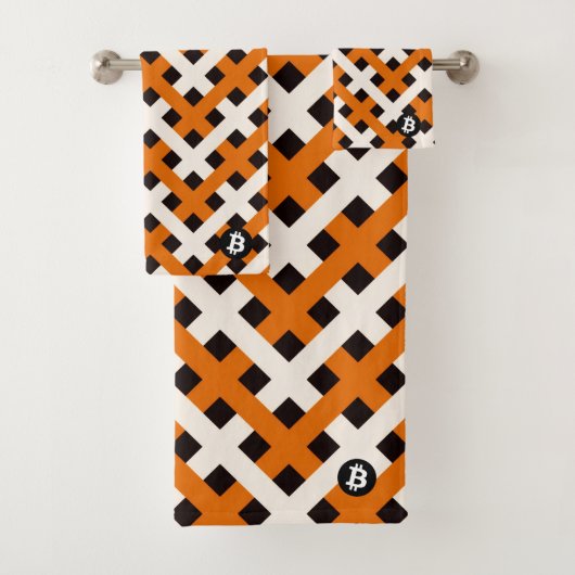 Bitcoin Blockchain (stijl 2) Bad Handdoek (Insitu)