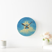 Bitcoin Blue Sky (Oil, Style: 4) Ronde Klok (Huis)
