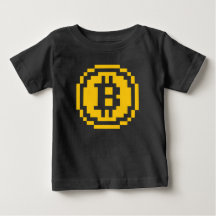 Bitcoin BTC 8-Bit Logo | Baby T-shirt