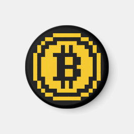 Bitcoin BTC 8-Bit Logo | Magneet