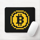 Bitcoin BTC 8-Bit Logo | Muismat (Met muis)