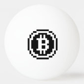 Bitcoin BTC 8-Bit Logo | Ping Pong Bal Pingpongbal (Achterkant)
