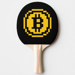 Bitcoin BTC 8-Bit Logo | Ping Pong Paddle Tafeltennisbatje