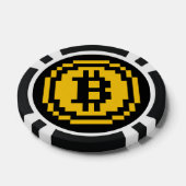 Bitcoin BTC 8-Bit Logo | Pokerfiches Poker Chips (Enkel)
