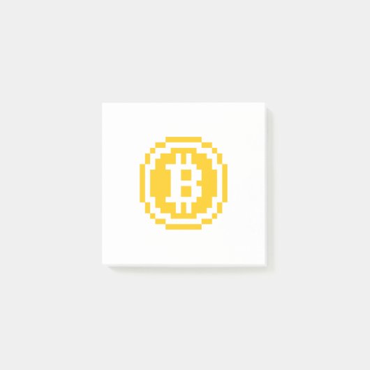 Bitcoin BTC 8-Bit Logo | Post-it Notities Post-it® Notes (Voorkant)
