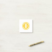 Bitcoin BTC 8-Bit Logo | Post-it Notities Post-it® Notes (Op bureau)