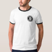 Bitcoin BTC 8-Bit Logo | Ringer T-shirt (Voorkant)
