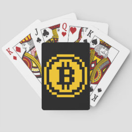 Bitcoin BTC 8-Bit Logo | Speelkaarten