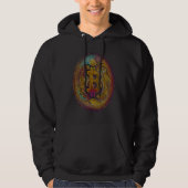 Bitcoin BTC Ar Crypto Miner Trader Mandala Graphic Hoodie (Voorkant)