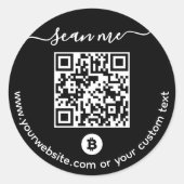 Bitcoin (BTC) Portemonnee QR Code Sticker (Voorkant)