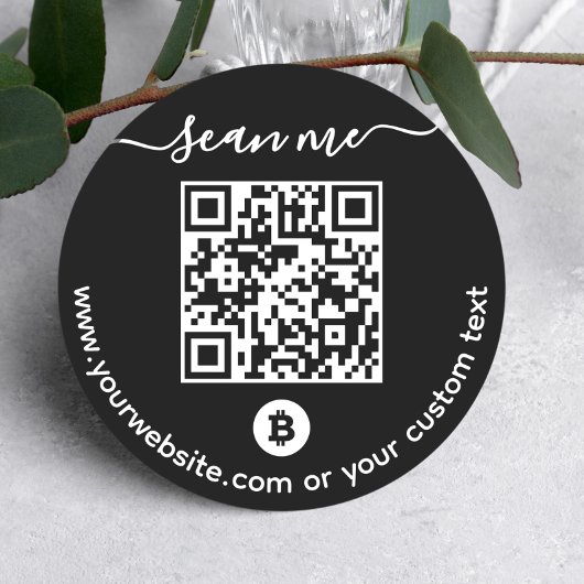 Bitcoin (BTC) Portemonnee QR Code Sticker