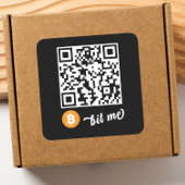 Bitcoin (BTC) Wallet QR Code Sticker - Vierkant